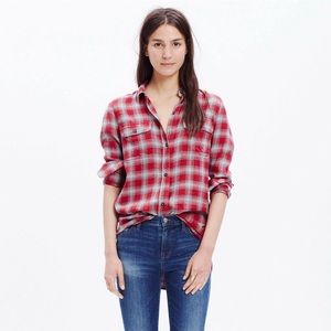 Madewell Oversized Ex-Boyfriend Flannel Shirt
